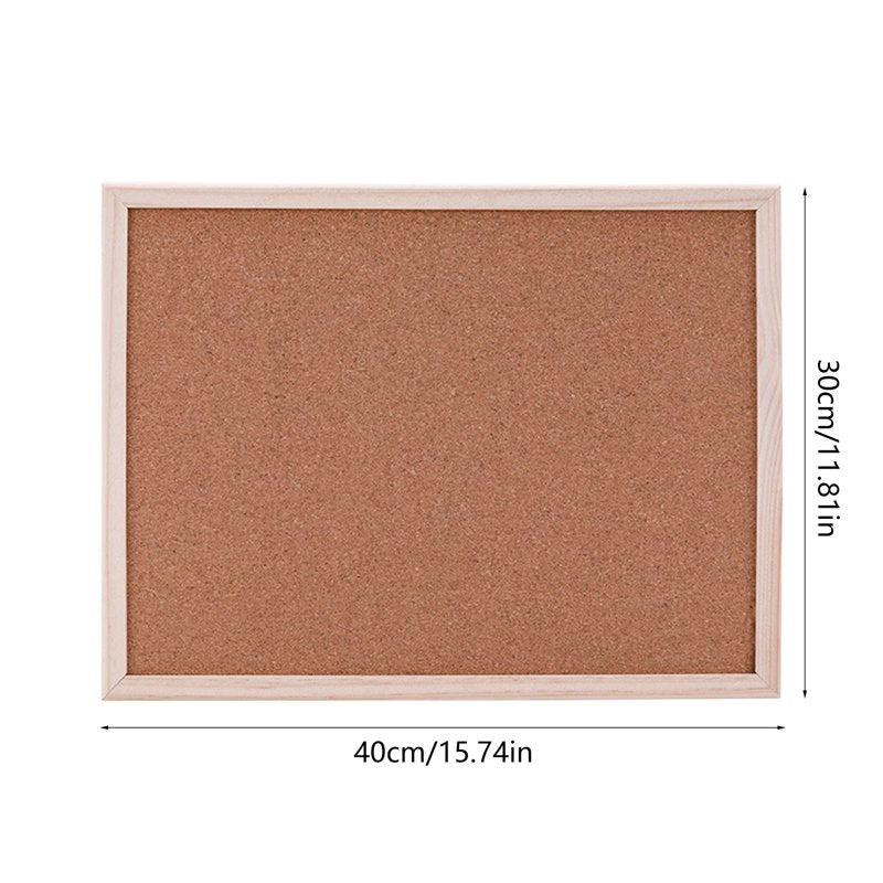 Rustic Cork Bulletin Board 16x12 Inch with Wood Frame & Hemp Rope - Damage-Free Photo Display for Office & Home