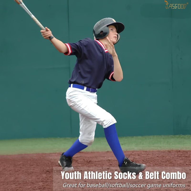 Baseball Socks & Elastic Belt Set for Youth & Adults - Multi-Sport Athletic Gear