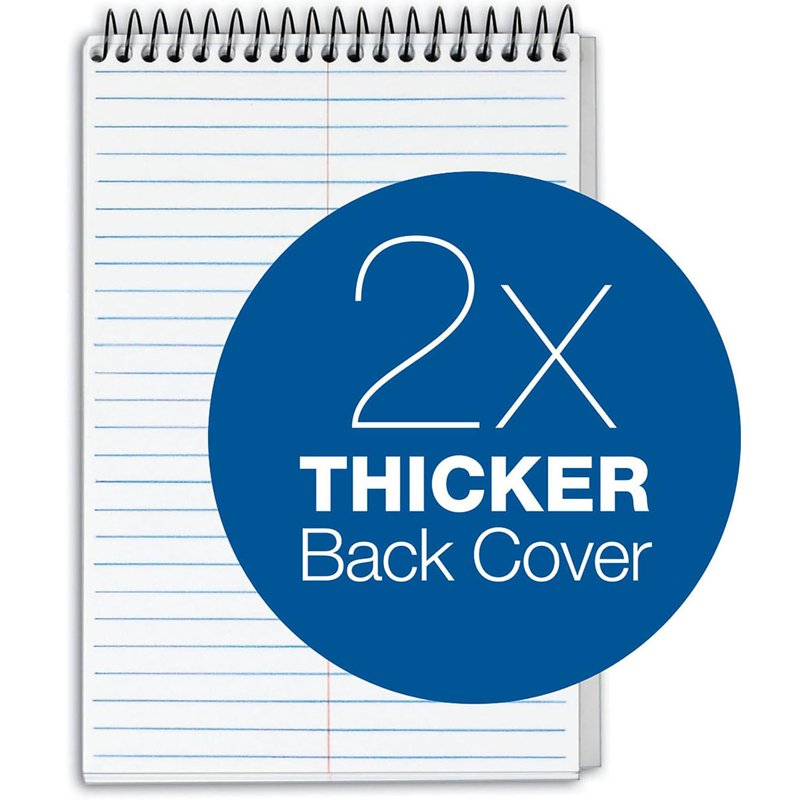 Business Forms Docket Gold Steno Notebook - 6x9 White, 100 Sheets