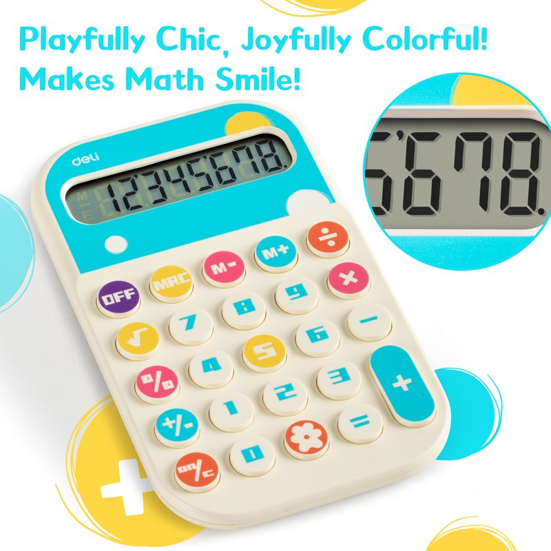 Portable Pocket Calculator with Large Display for School and Office