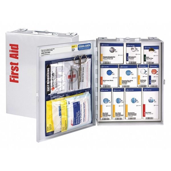 136-Piece OSHA Compliant First Aid Kit with Metal Wall-Mount Case