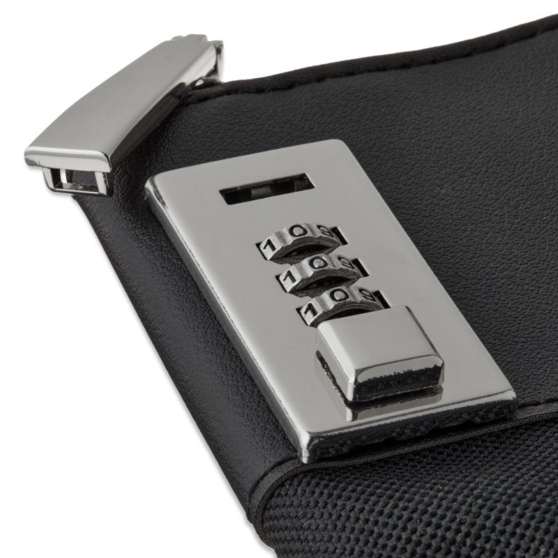 Locking Security Bag with Combination Lock - Water-Resistant Nylon, 11.5 x 8.39 Inches