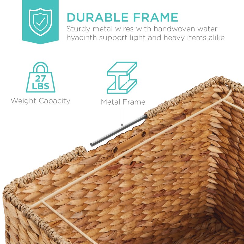 Hyacinth Rolling Filing Cabinet with Locking Wheels and Storage Basket