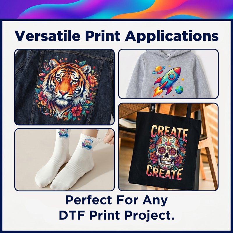 A3 DTF Transfer Film 60 Sheets for DIY T-Shirt Printing - Matte Clear PET