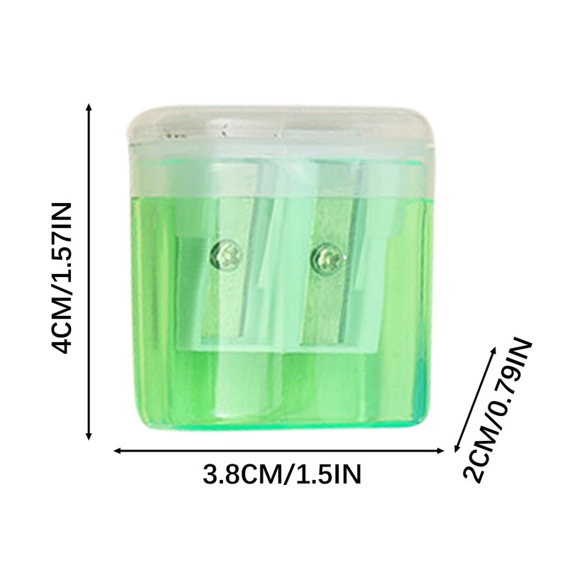 Manual Pencil Sharpener Double Hole Portable Office & School Supplies
