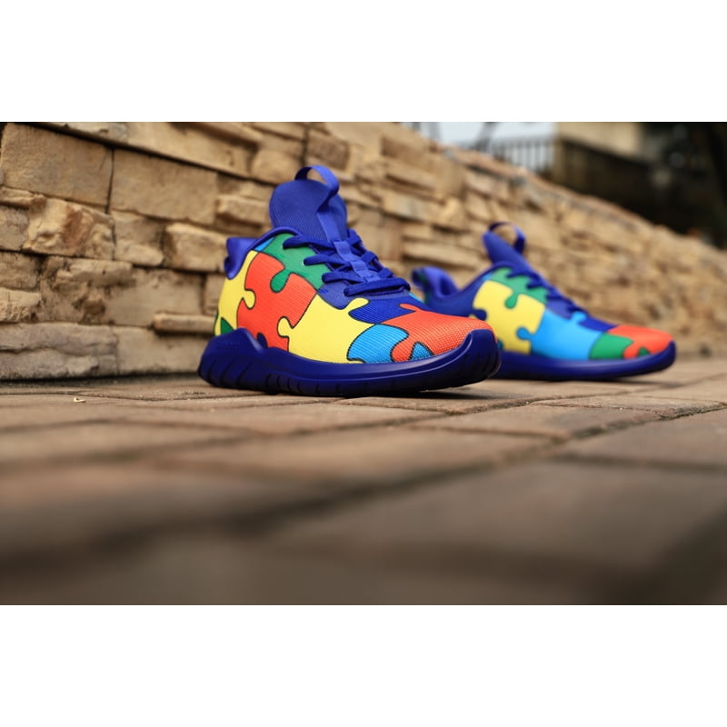Men's Puzzle Sneaker Breathable Athletic Running Shoes with E-TPU Cushioning
