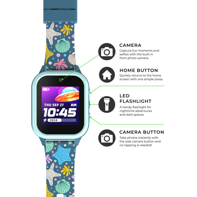Kids Smartwatch with Camera, Audiobooks, Games & Water-Resistant Case
