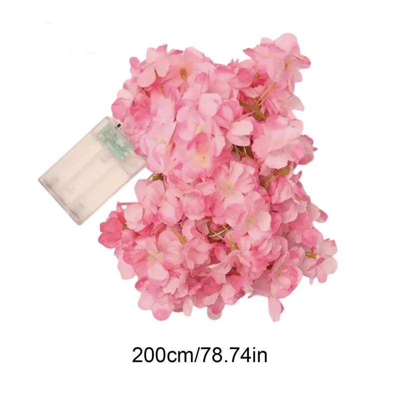 Cherry Blossom Vine String Lights - Copper Wire Fairy Lights for Indoor & Outdoor Decoration