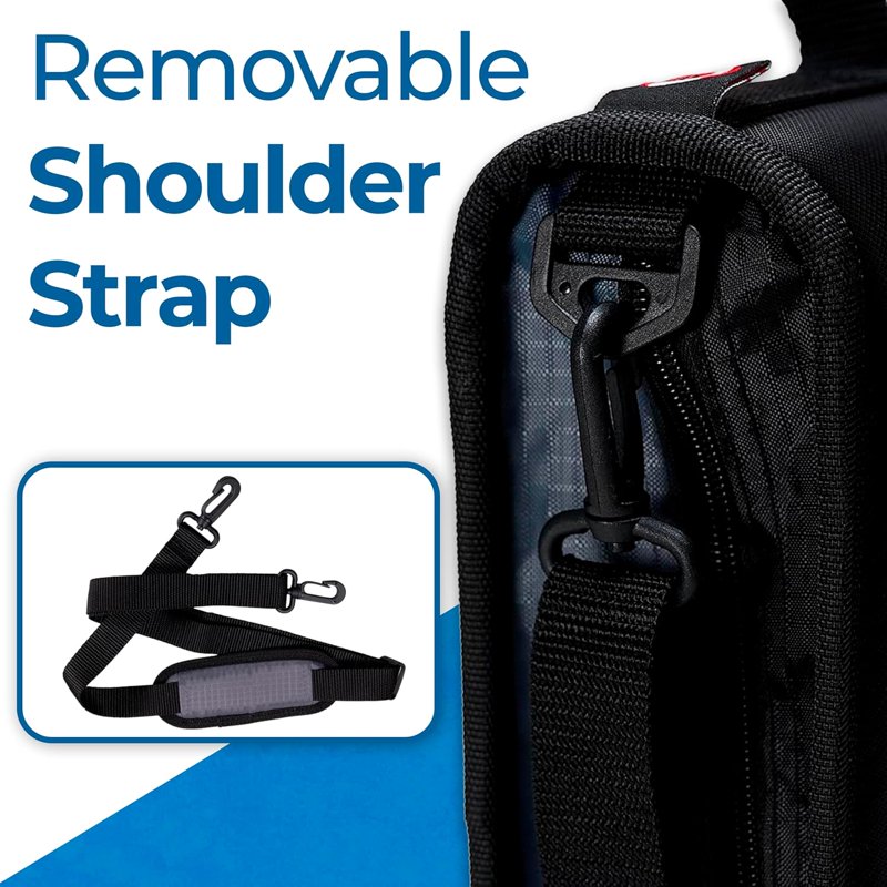 2-Inch Zipper Binder with Padded Laptop Compartment and Shoulder Strap