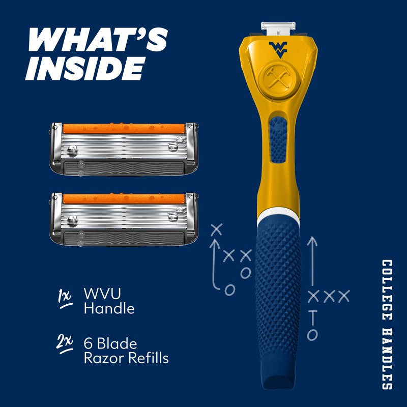 6-Blade Razor Starter Set with Diamond Grip Handle for Men & Women