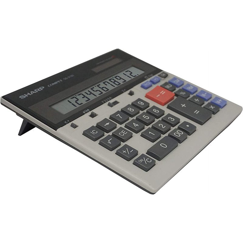 Compact Desktop Calculator with Solar Power and Memory - Sharp QS-2130