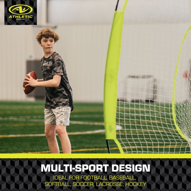 Baseball Softball Hit and Pitch Training Net with Strike Zone Target, 7x7 ft