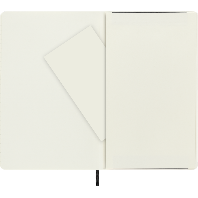 Large Soft Cover Notebook for Writing and Sketching - Ruled, Black