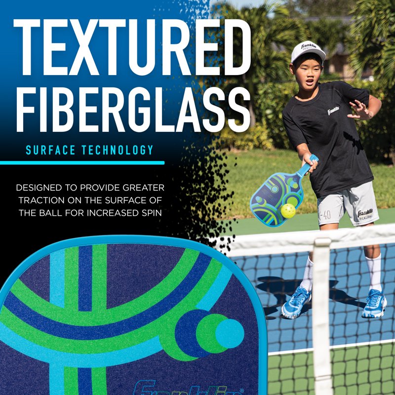 Junior Pickleball Paddle - 10mm Polypropylene Core, Textured Surface