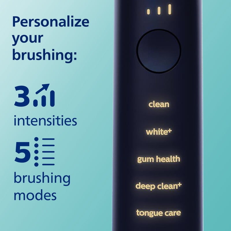 Electric Sonic Toothbrush with App and Multiple Modes - Rechargeable, Pressure Sensor, Brush Head Detection
