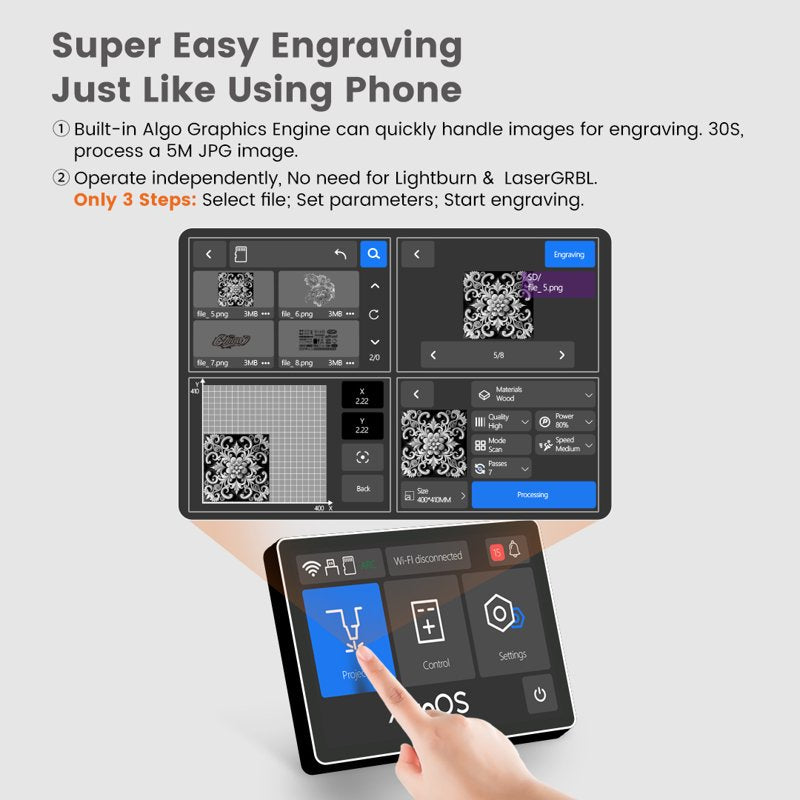 DIY Laser Engraving Machine 20W with Air Assist and App Control