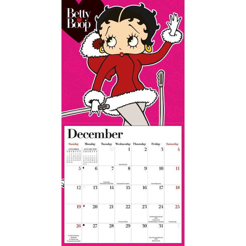 Betty Boop 2027 Mini Wall Calendar Retro Illustration Gift