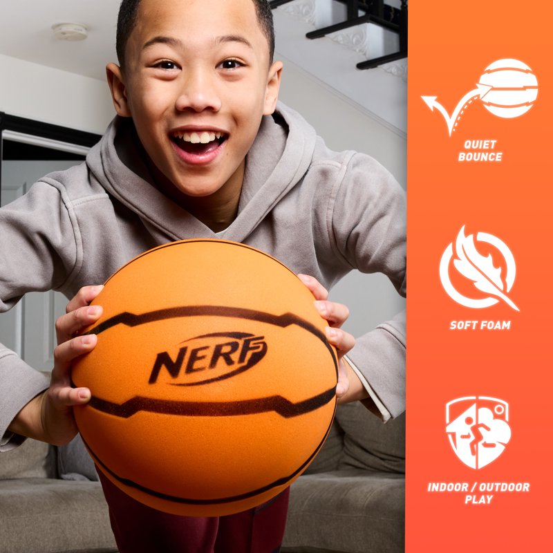 Silent Foam Basketball - Official Size Indoor Dribbling & Practice Ball