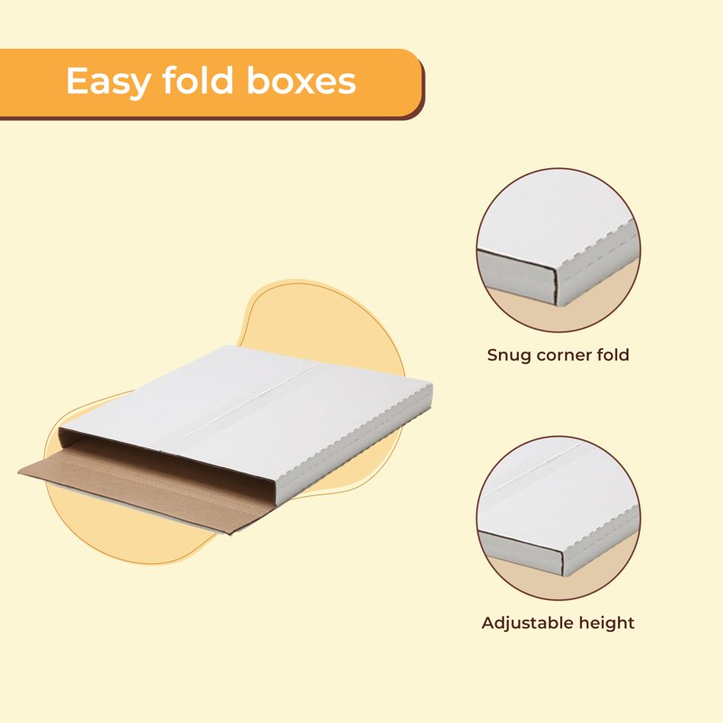 Heavy-Duty Record Mailer Boxes - 45RPM Shipping Packaging, 7.5x7.5x1 Inches, Multiple Pack Sizes