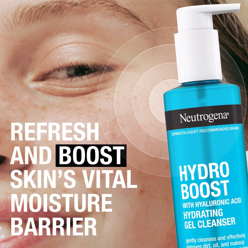 Neutrogena Hydro Boost Hydrating Skincare Set - Water Gel Moisturizer, Cleanser & Makeup Remover Wipes
