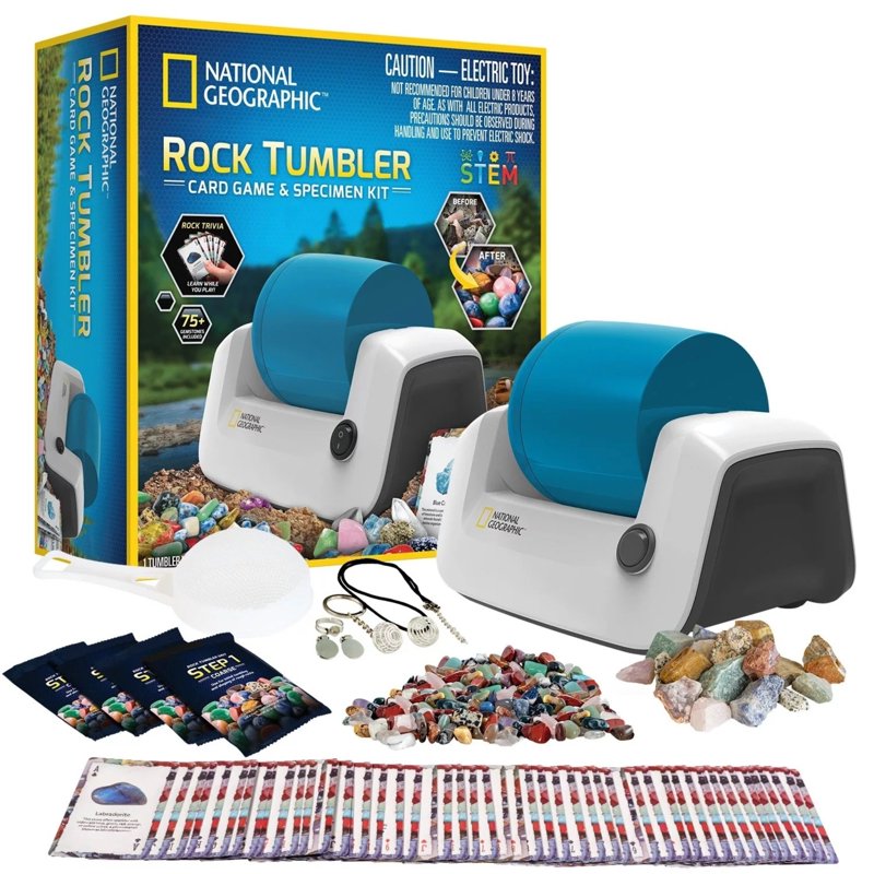 National Geographic Rock Tumbler & Gemstone Kit for Kids - Educational Science Set