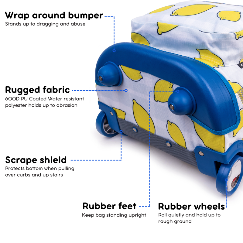 Unisex 18-Inch Rolling Backpack for School and Travel - Durable and Lightweight