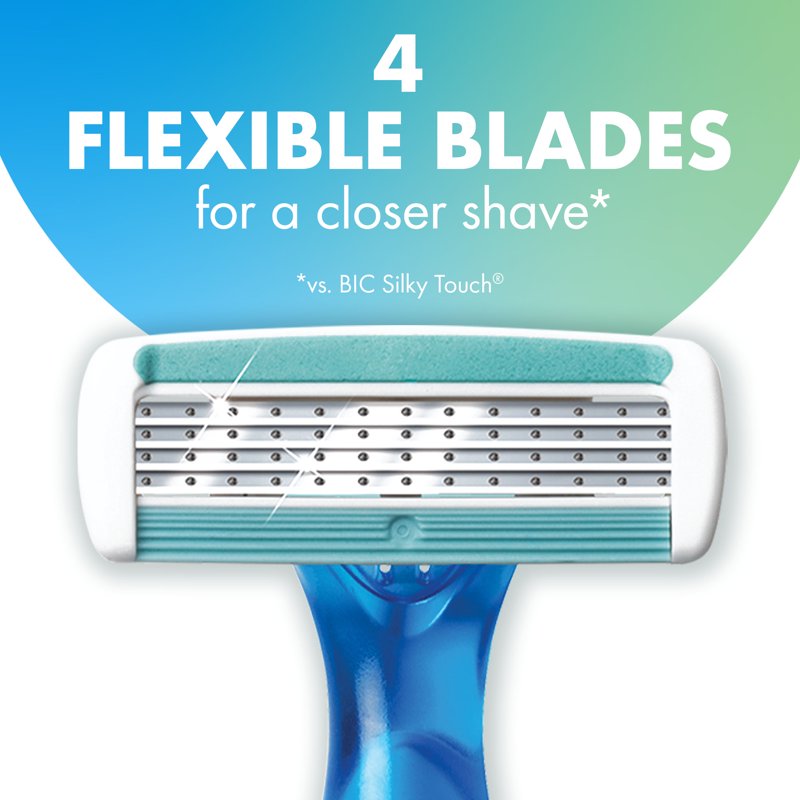 Women's 4-Blade Disposable Razor Set with Travel Cover - Pack of 3, 10, 7 Variants