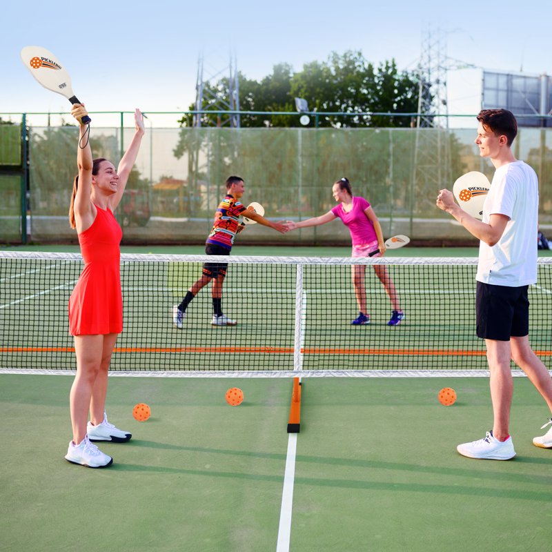 Complete Pickleball Set with Net Paddles and Balls - Outdoor Recreation
