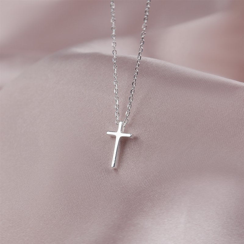 Sterling Silver Cross Necklace for Christmas Gifts - Daughter & Niece
