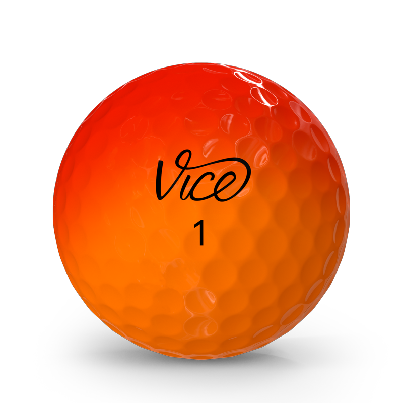 (2 Pack) Vice Pro Golf Balls Red/Orange - 12pk - 2024 Variation
