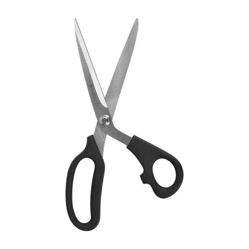 Multipurpose 9-Inch Bent Scissors for Sewing, Craft & Office - Stainless Steel, Black
