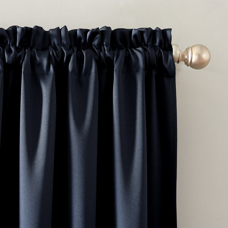 Blackout Curtain Panel with Rod Pocket Thermal Insulation for Privacy & Light Control