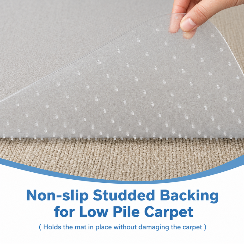 PVC Chair Mat for Carpeted Floors 36x48 Inches Thick Sturdy Protector