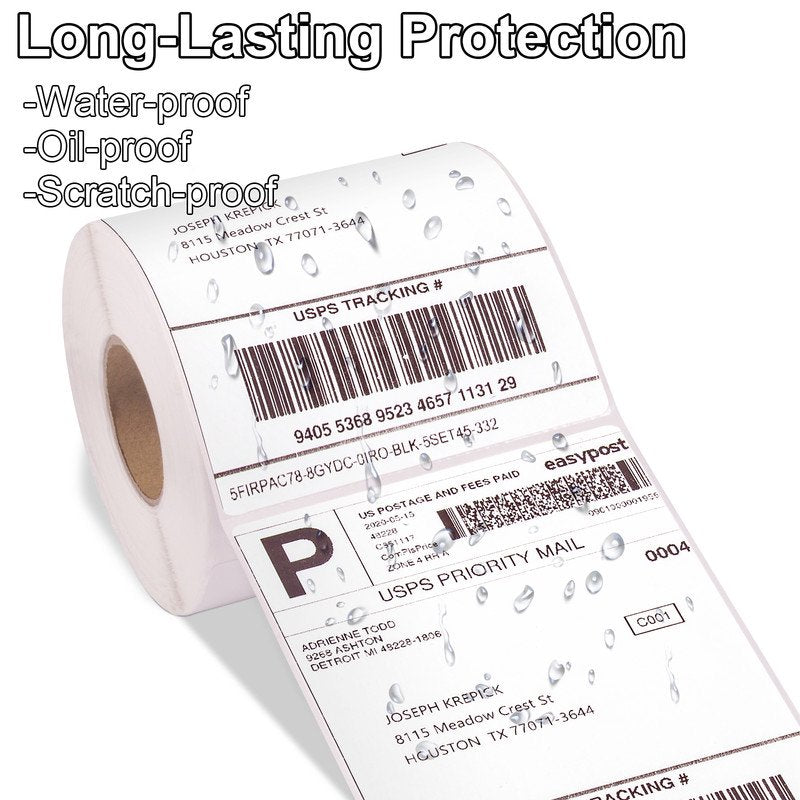 Thermal Shipping Labels 4x6 Inch Pack of 700 - Waterproof Barcode Labels for Shipping