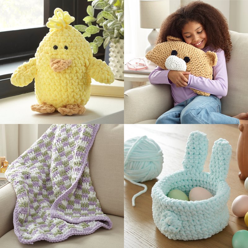 Bulky Chenille Yarn 6-Pack for Crocheting & Knitting - Soft, Plush, 7 oz Skeins