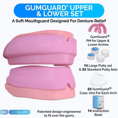 Full Arch Denture Mouthguard Set - Custom Fit, Breathable, Made in USA