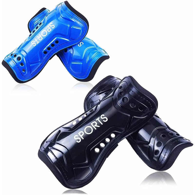 JXR Soccer Shin Guards for Kids - 1 Pair with Socks, Size S/M/L (Variation: Black 1 Pack) - Ages 3-12