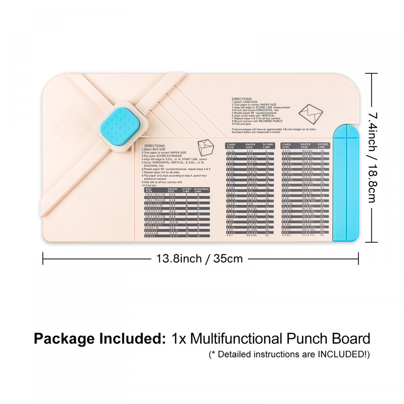 3-in-1 Craft Punch Board for Envelopes, Gift Boxes & Bows | All-in-One DIY Tool