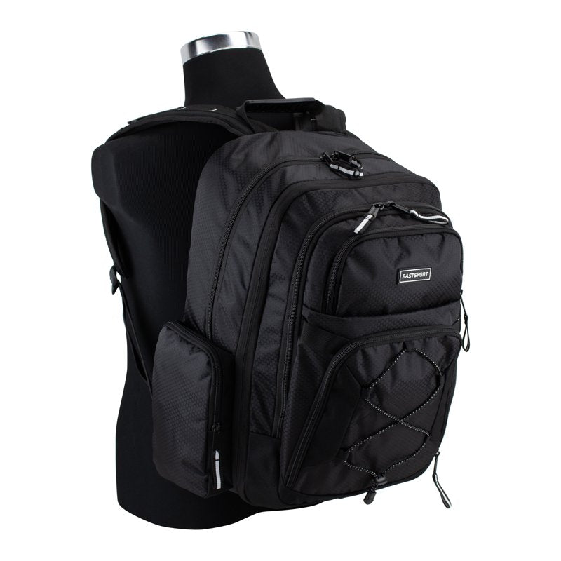 Expandable School & Laptop Backpack with Multiple Pockets and Bungee Cord