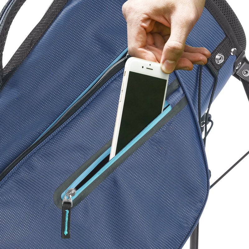 Izzo Ultra-Lite Stand Bag Navy/Light Blue - 3.2 lb Golf Stand Bag