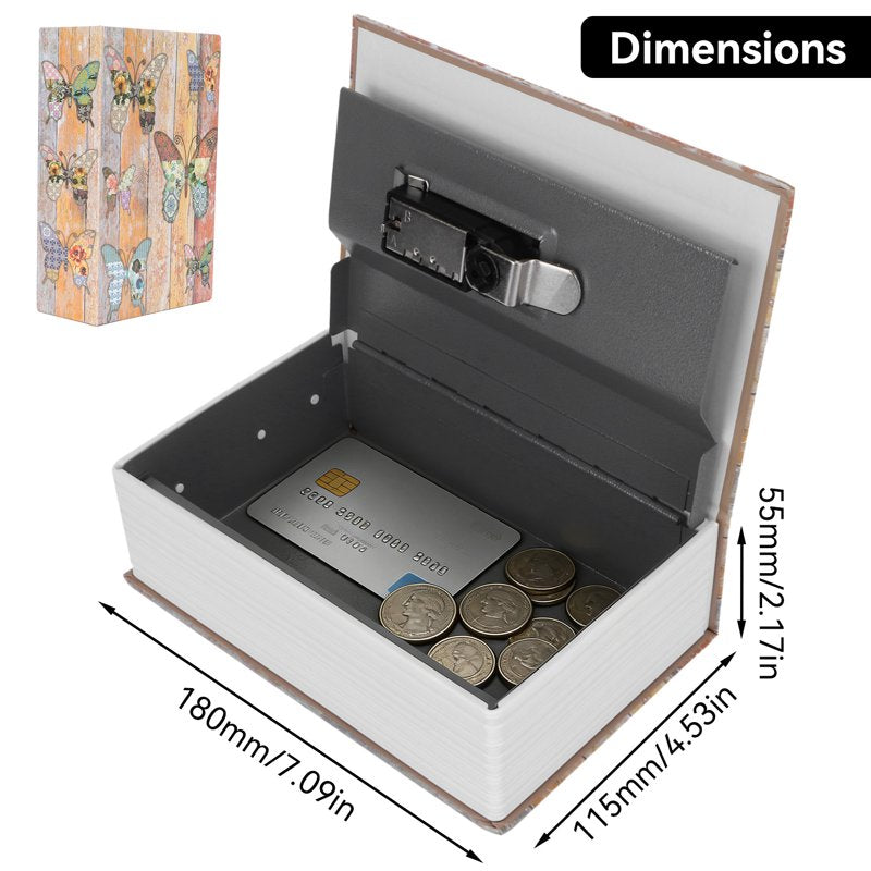 Book Safe Lock Box Hidden Safe with Combination Lock for Travel and Storage