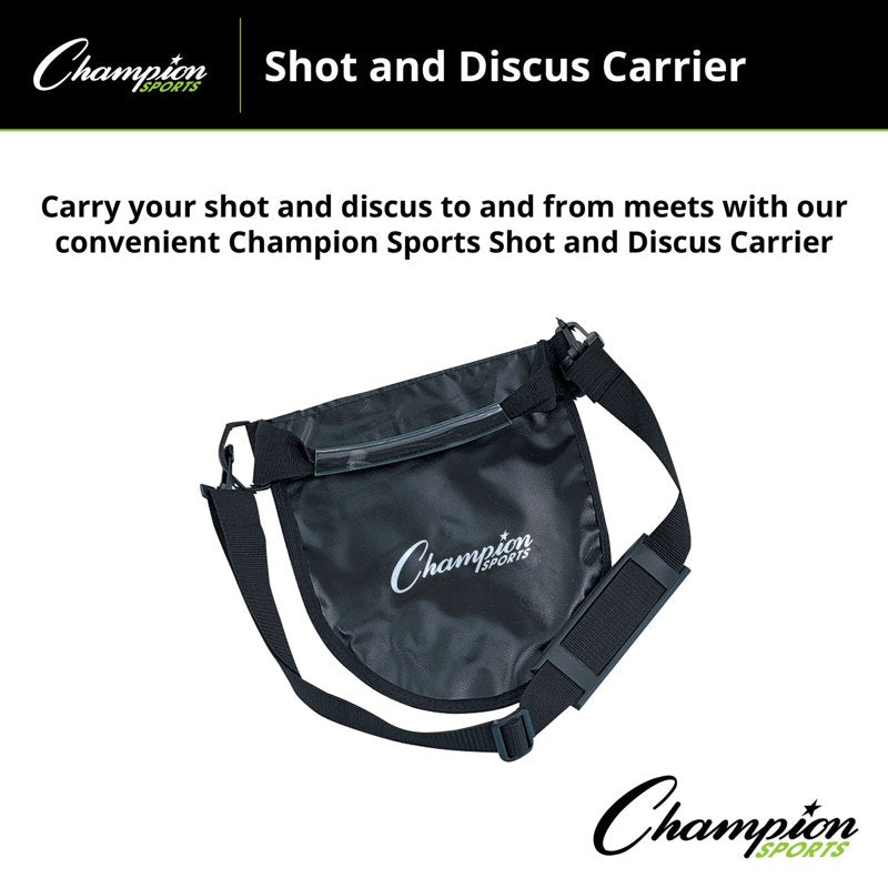 Discus and Shot Put Carrier Bag with Shoulder Strap - Heavy-Duty Vinyl
