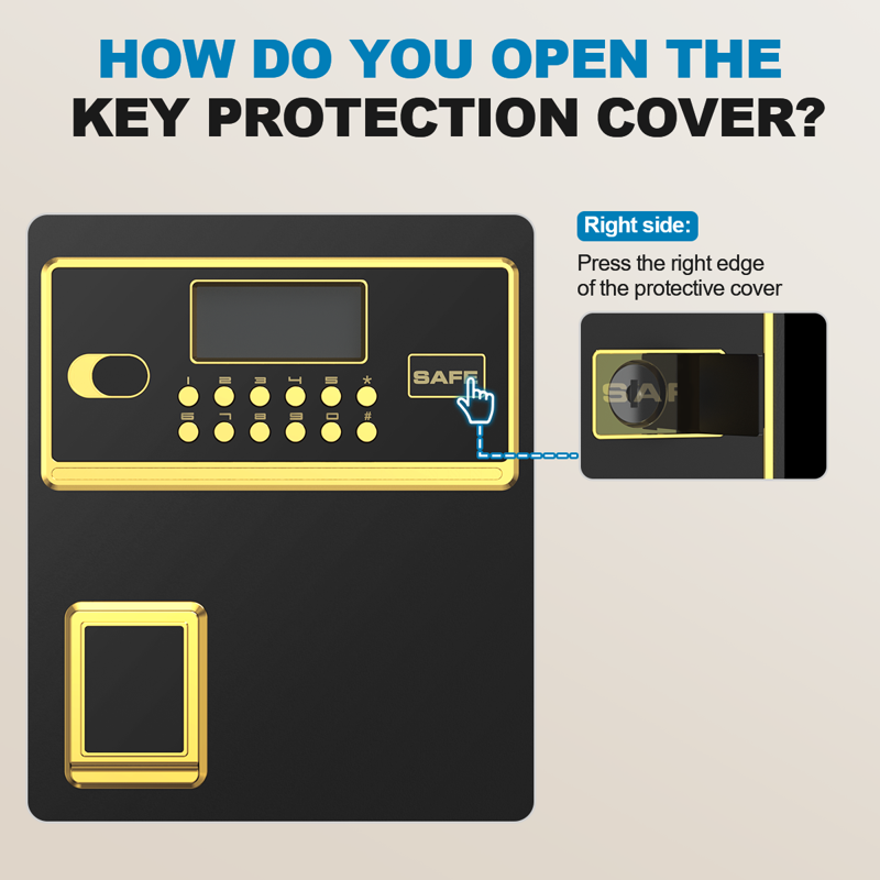 Large 3.5 Cu Ft Digital Home Safe with Fireproof Bag & Alarm System