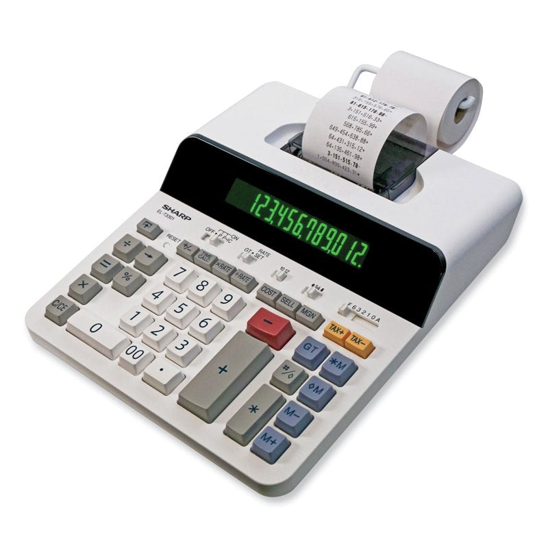 Thermal Printing Calculator with Large LCD Display and Fast Print - Black