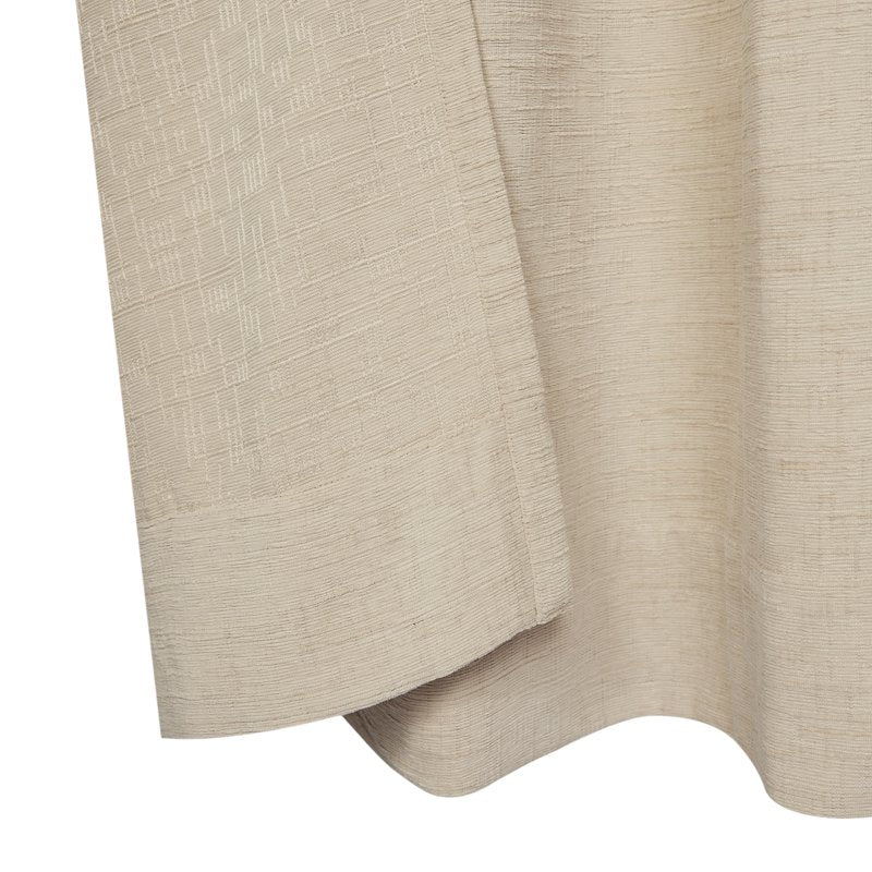 Textured Chenille Light-Filtering Curtain Panel - Beige, 50x63 Inches