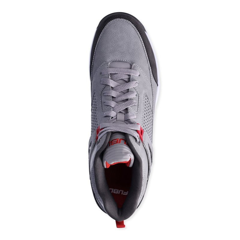 Men's High-Top Basketball Sneakers - Grey, Size 10 - Athletic Shoe