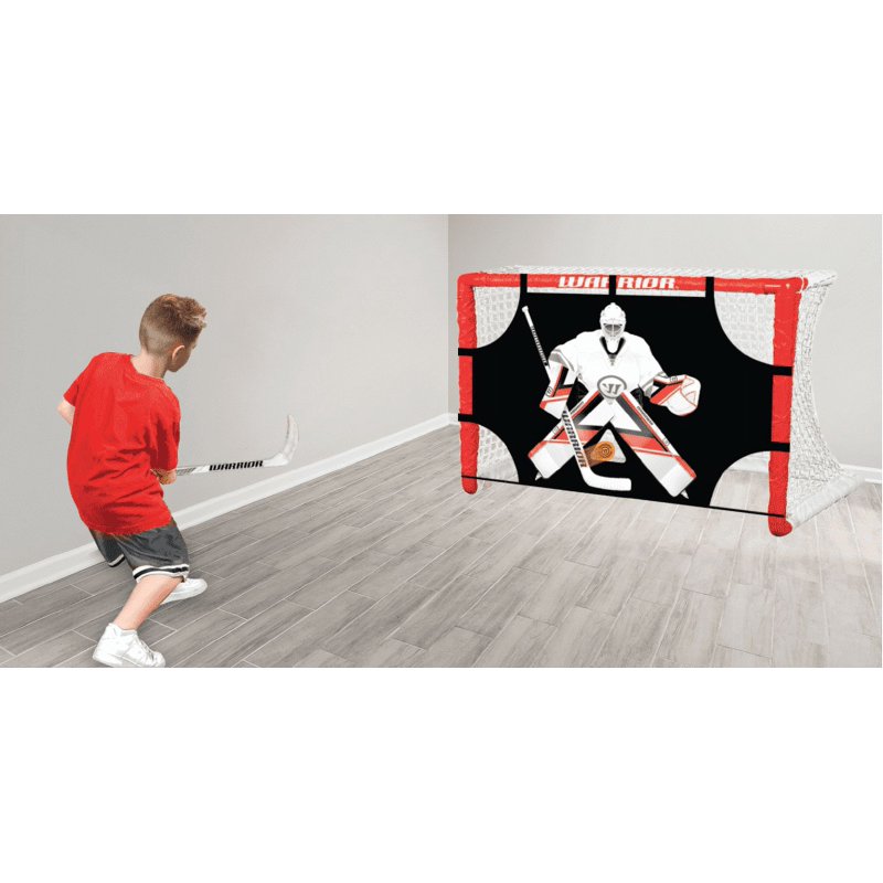 Street Hockey Shooter Trainer with 5 Target Zones, Adjustable Hook and Loop - Black