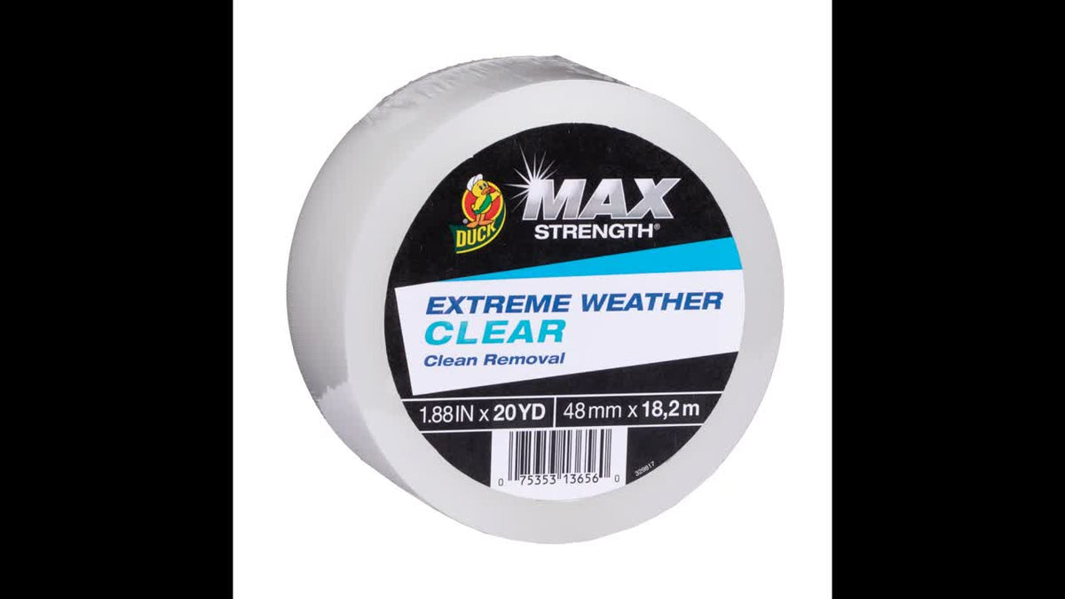 Weatherproof Clear Tape for Sealing & Insulation - Max Strength 1.88 in. x 20 yd.