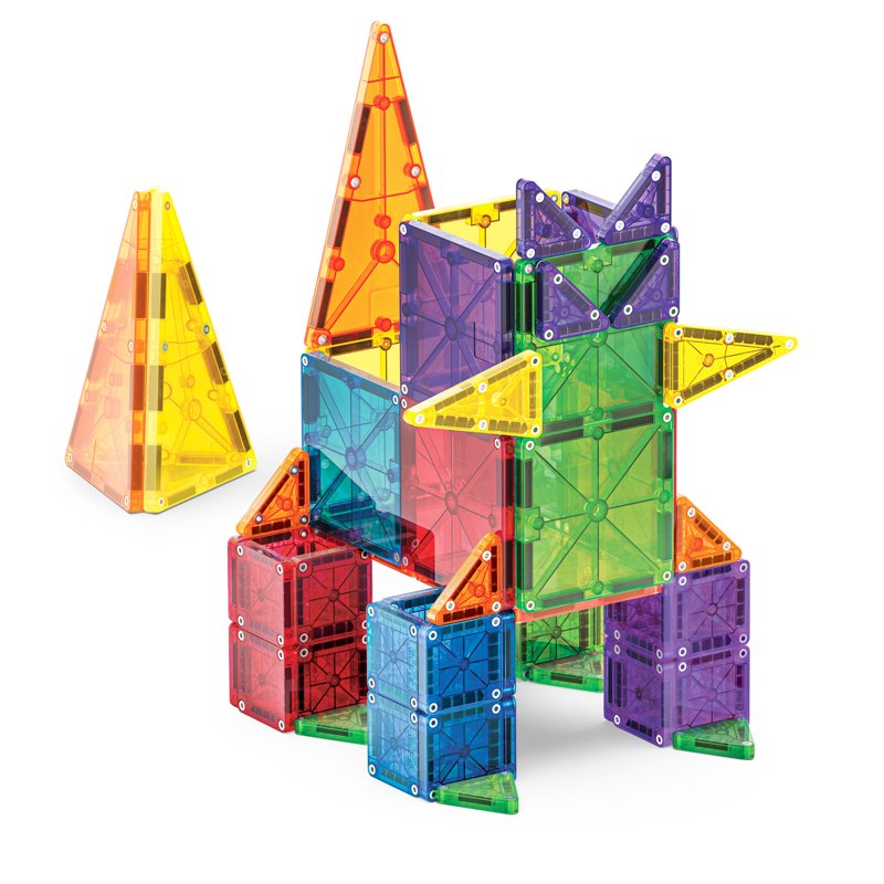 Magna-Tiles 62-Piece Magnetic Building Set for Creative Construction
