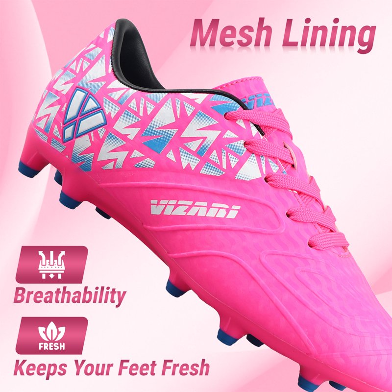 Vizari Pismo Junior Firm Ground Soccer Shoes for Kids - Pink (Variation 5)